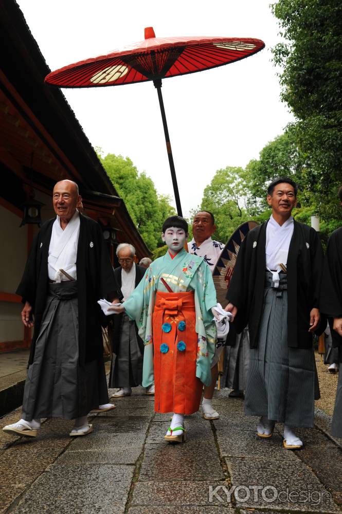 祇園祭　お千度の儀　本殿を3周