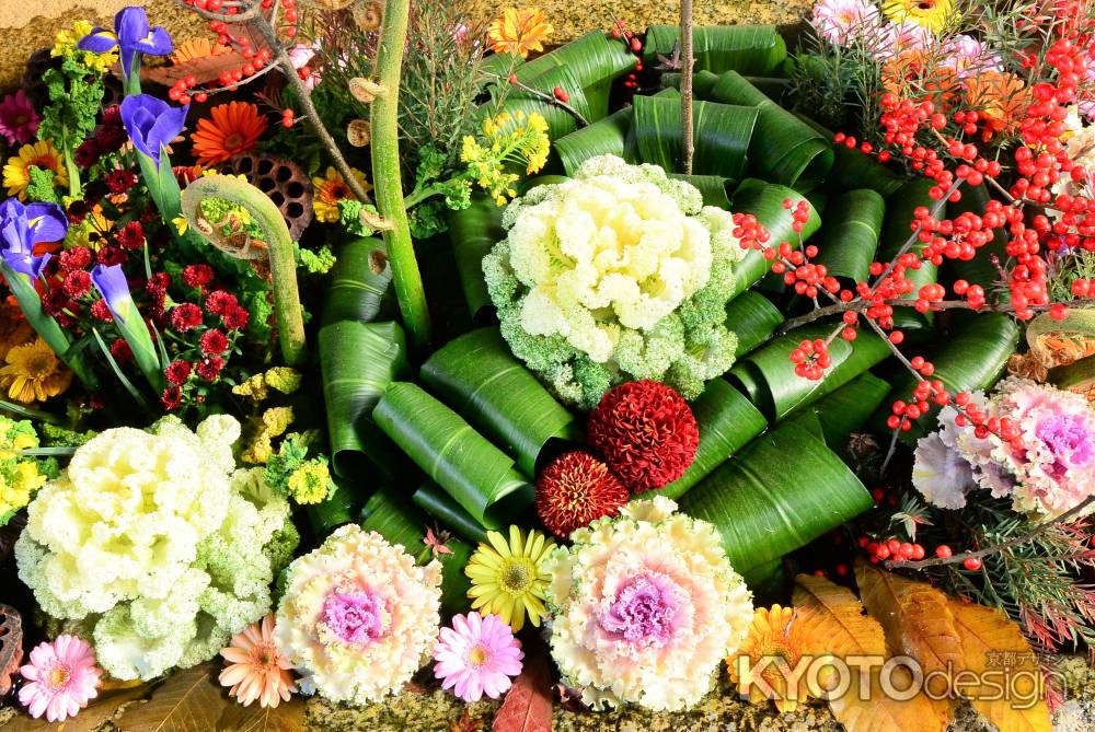 北野の花手水　迎春