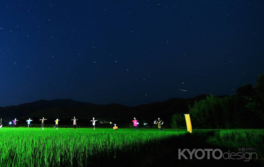 案山子の空にペルセウス座流星群 2023