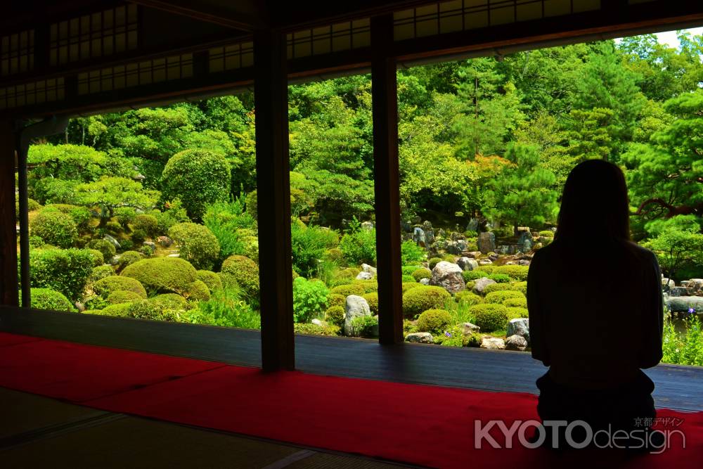 等持院　書院より