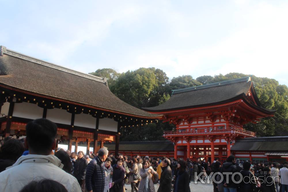 下鴨神社初詣の人々