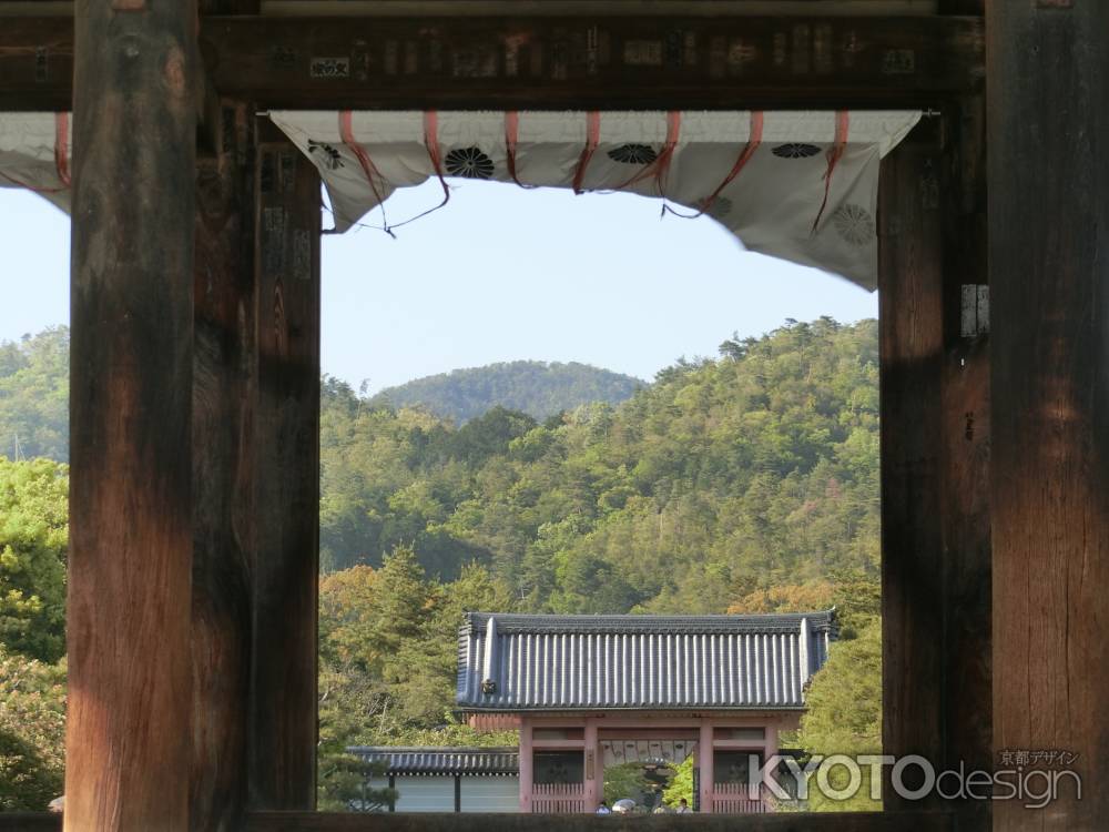 仁和寺　仁王門からの眺め