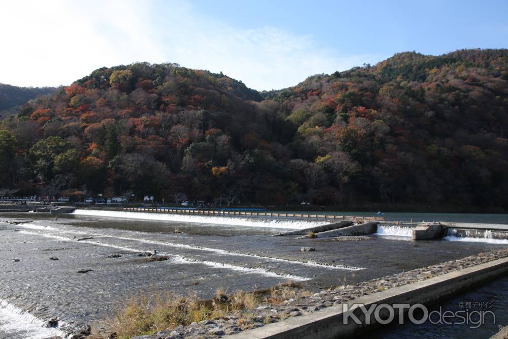 保津川より望む嵐山