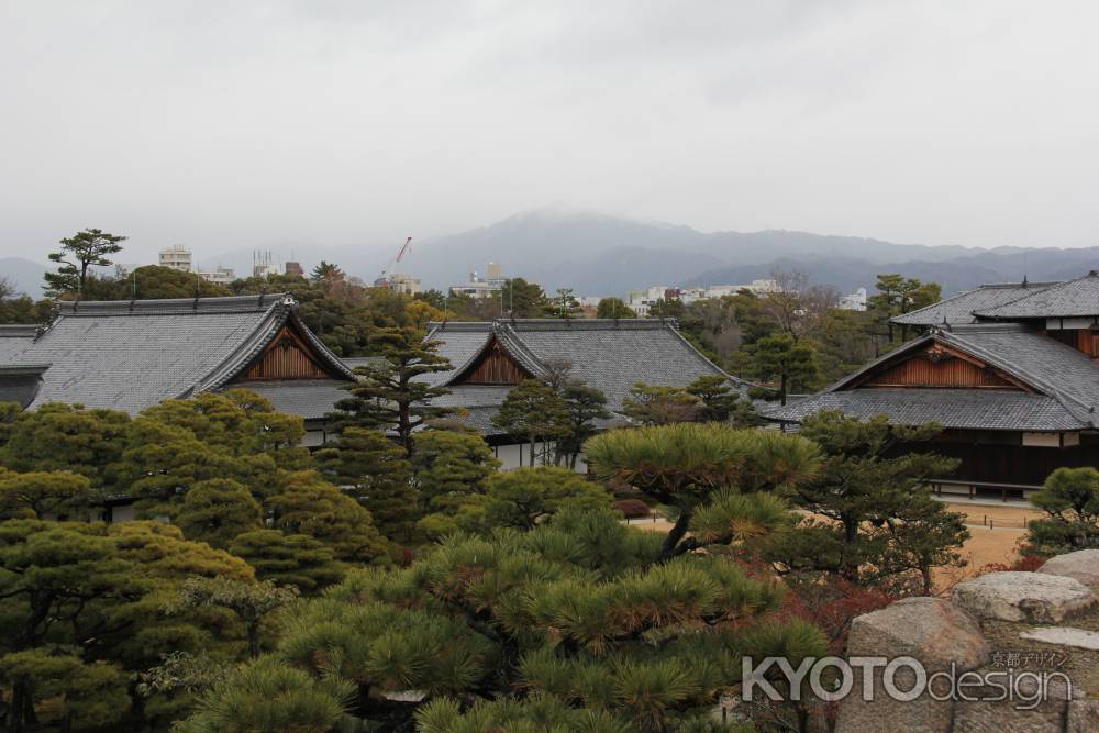 京都　二条城冬の城内