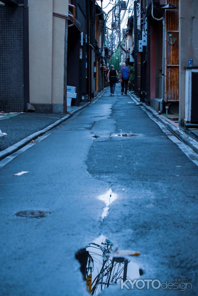 雨上がりの道