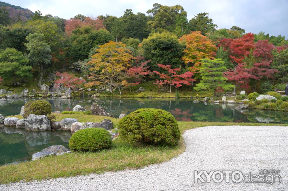 天龍寺　曹源池庭園の紅葉4