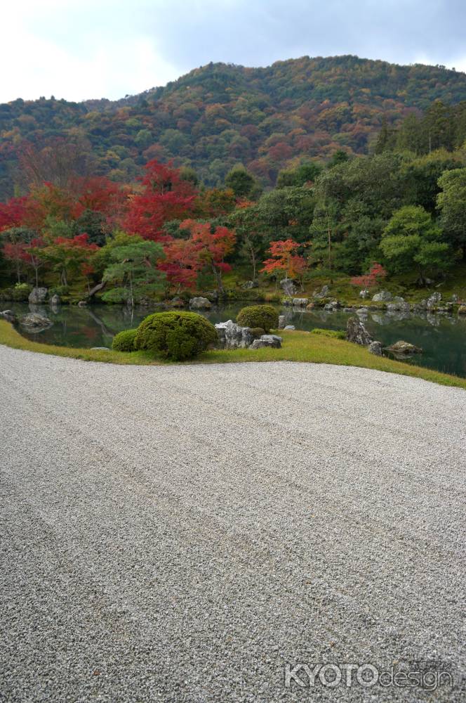 天龍寺　曹源池庭園の紅葉5