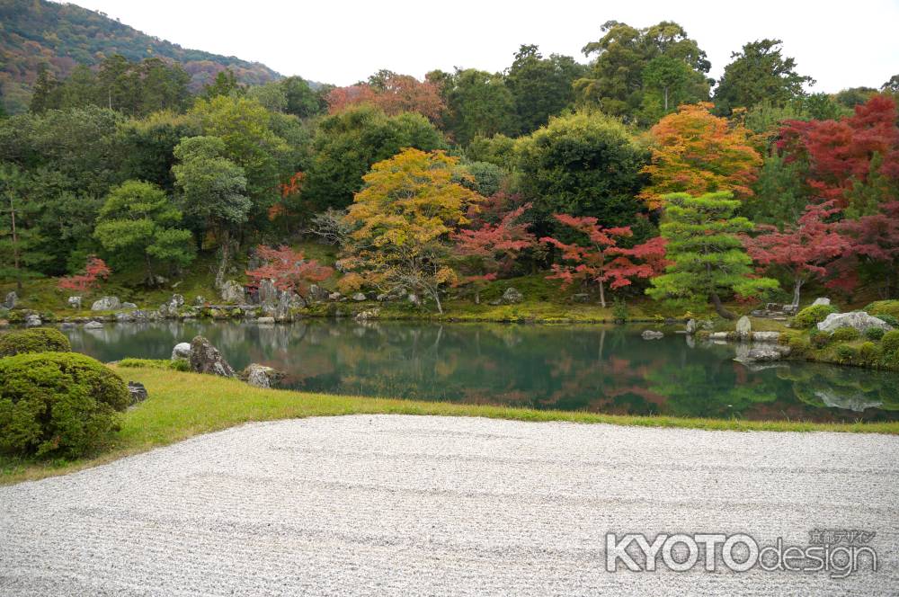 天龍寺　曹源池庭園の紅葉9