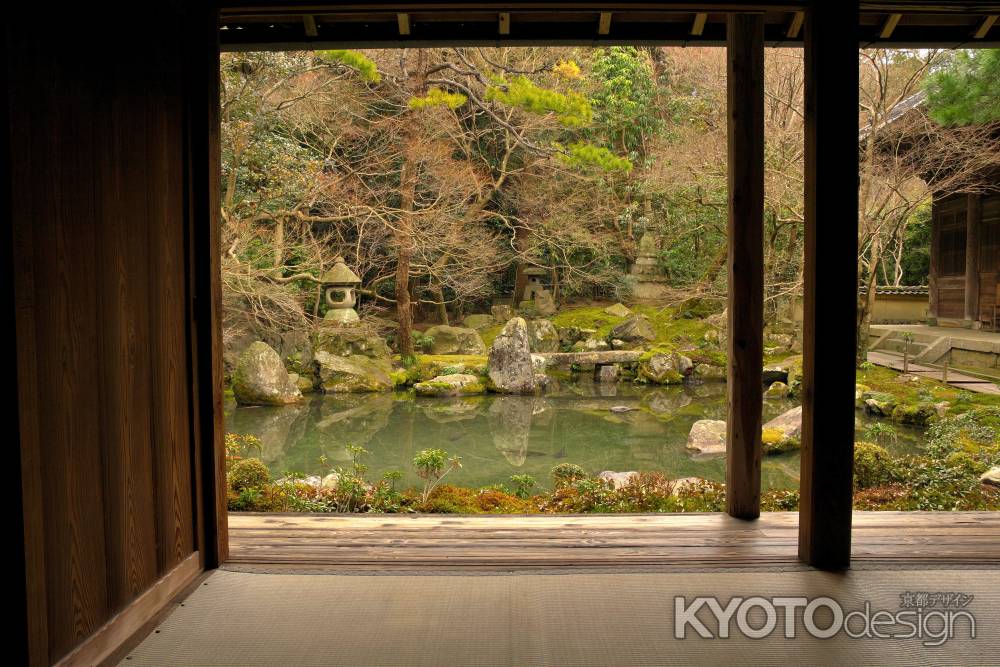 冬の蓮華寺庭園10