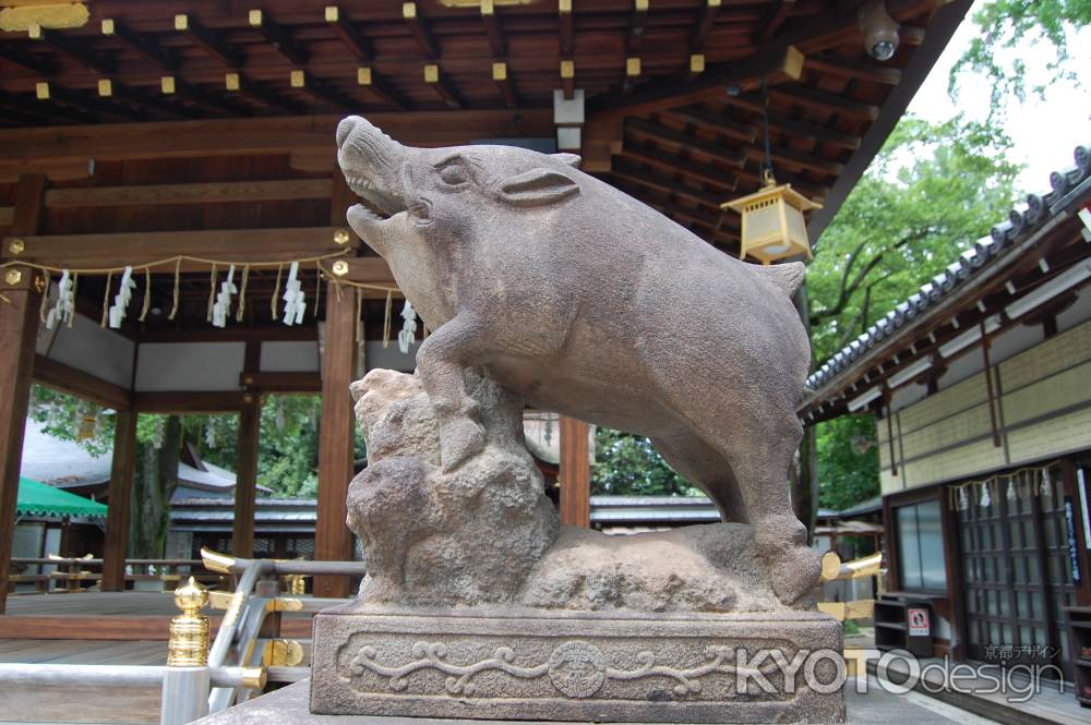 護王神社のイノシシ