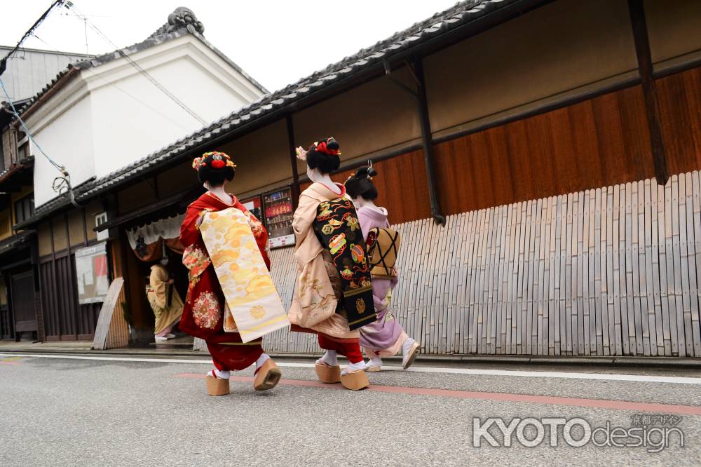 犬矢来を足早に