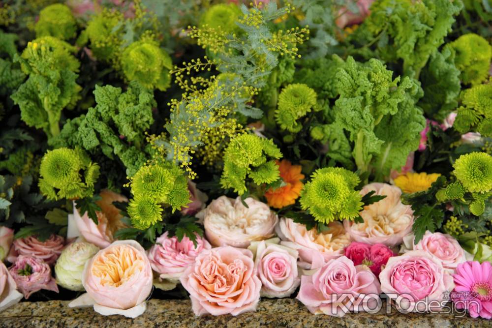 節分祭の日の花手水