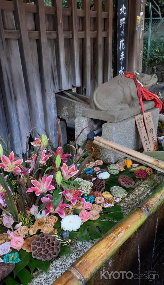 天神市の花手水　葉月