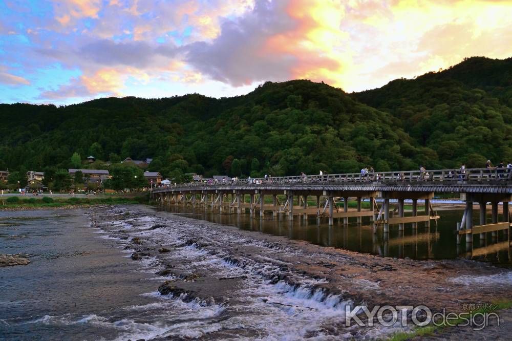 渡月橋　夕景