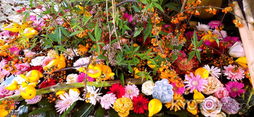 初秋の天神市　花手水