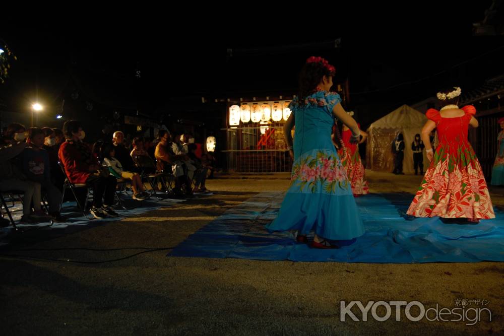 久我神社さん　前夜祭　フラダンス奉納