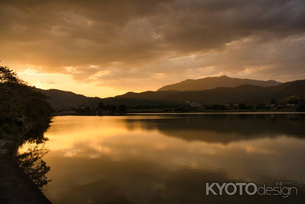 広沢池の夕焼け