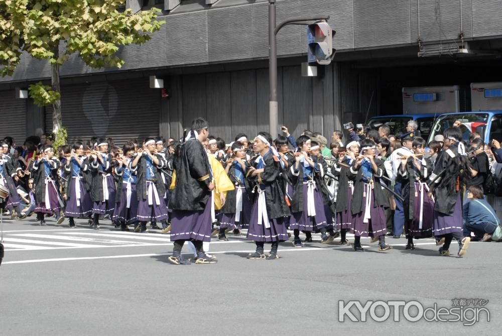 時代祭　維新勤王隊の鼓笛隊の列