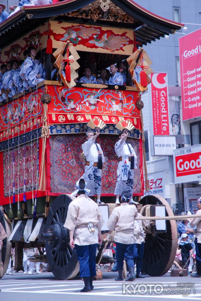 山鉾巡行　南観音山の音頭取と囃子方