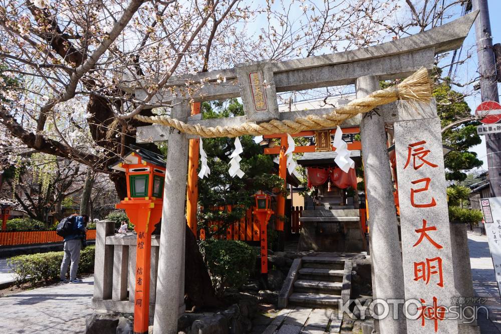 祇園白川　春の辰巳神社