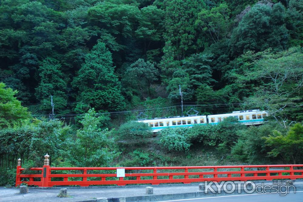 貴船橋と叡山電車