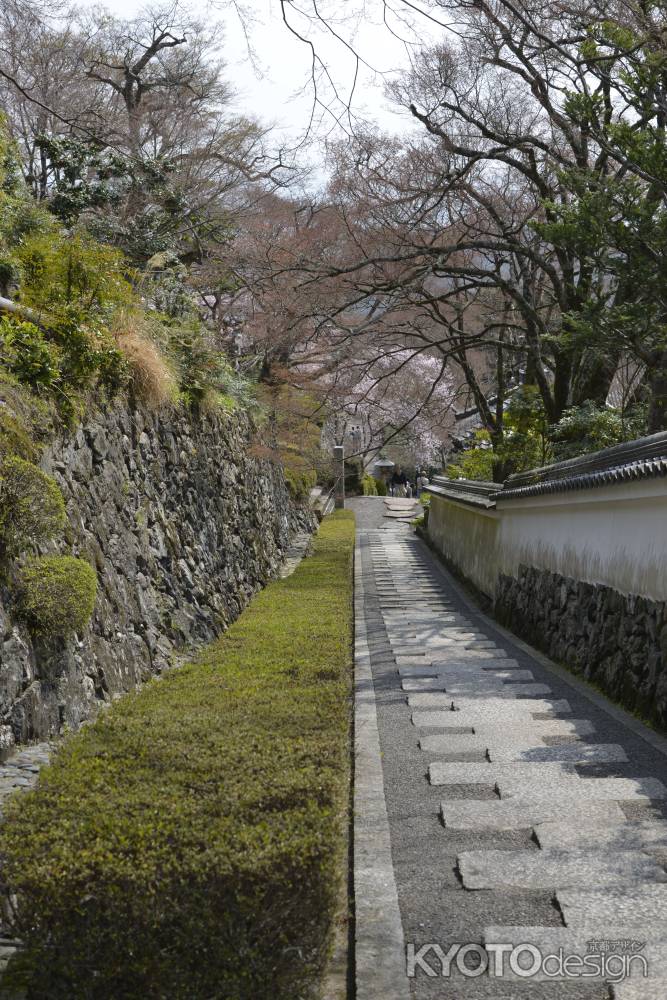 善峯寺　石畳と土壁