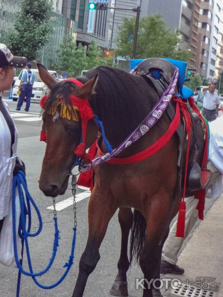 祇園祭2015　還幸祭　先導する騎馬