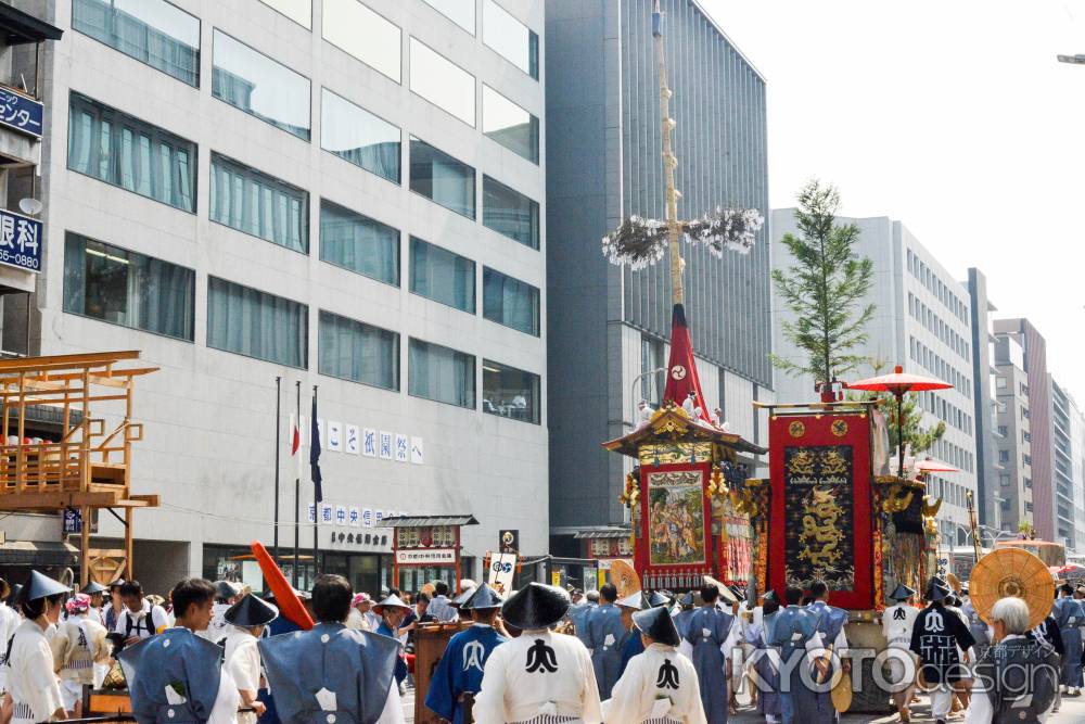 祇園祭2017　鶏鉾と太子山を見送る