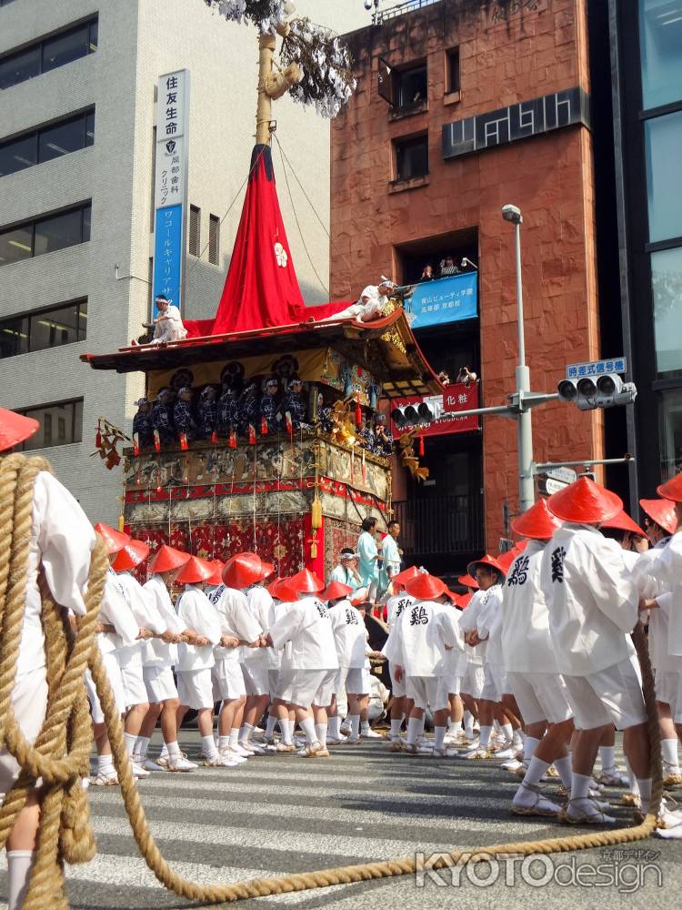 祇園祭2018　鶏鉾　辻回し３