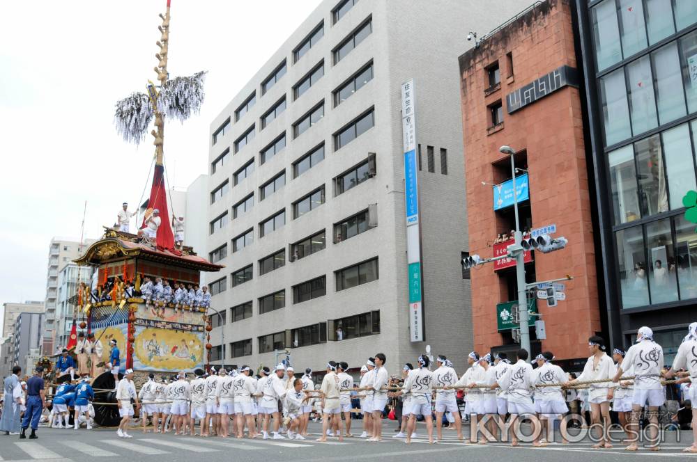 祇園祭2017　山鉾巡行　菊水鉾の辻回し