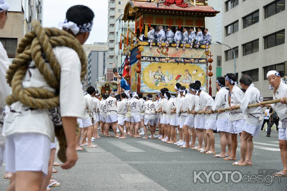 祇園祭2017　山鉾巡行　菊水鉾の辻回し