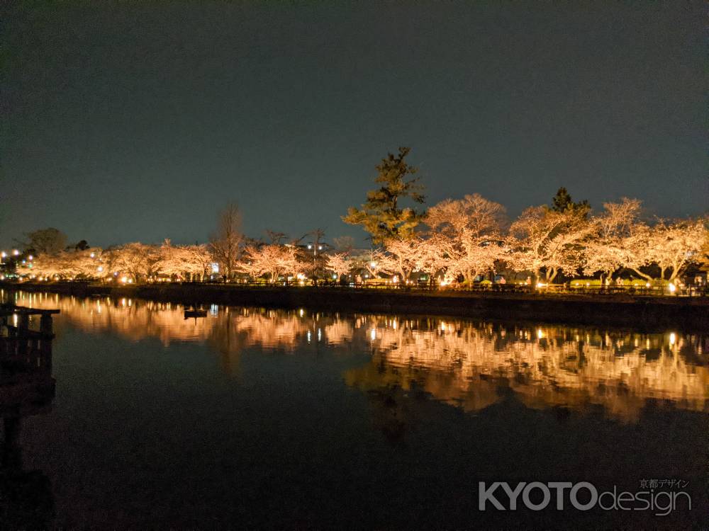 長岡天満宮　3月28日のライトアップ1