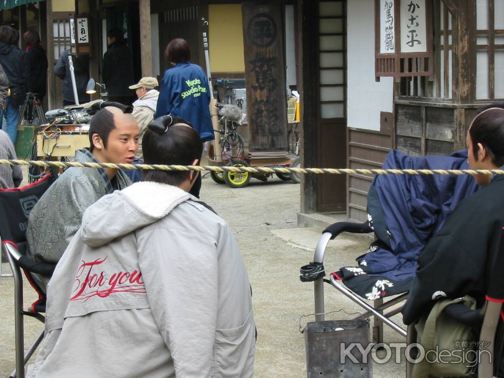 映画村　撮影の合間