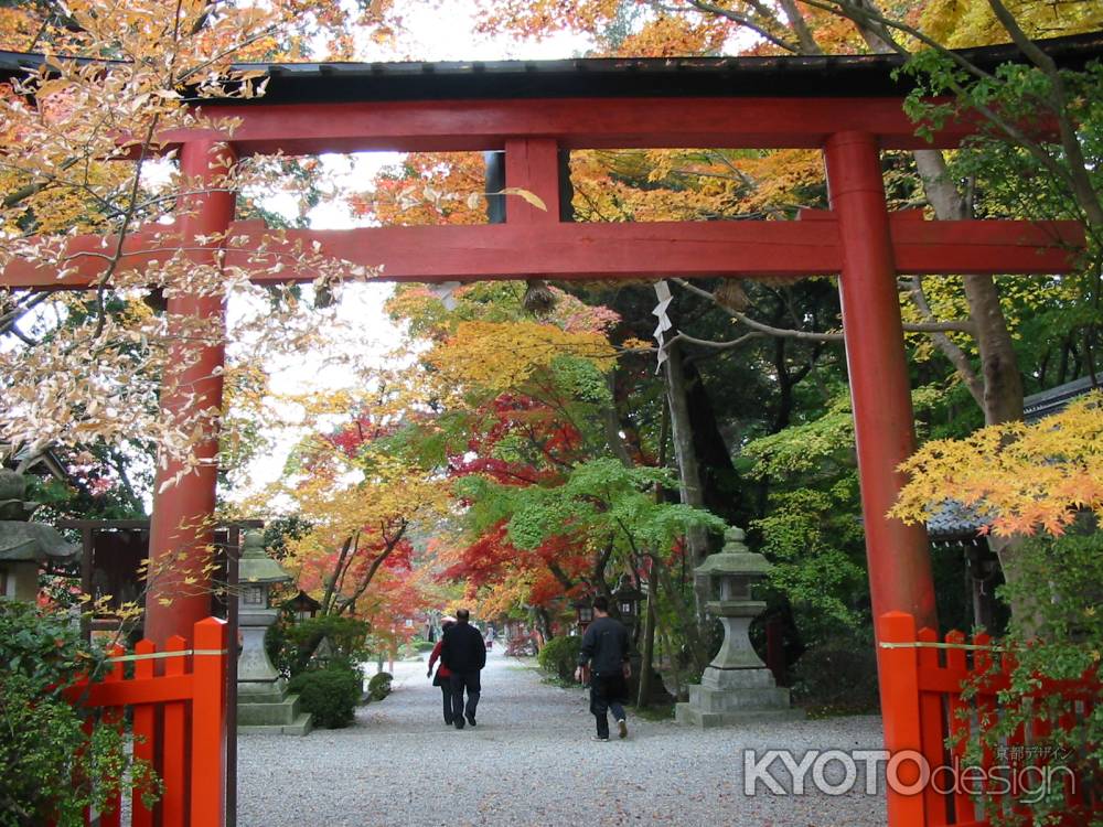 秋の善峯寺の鳥居