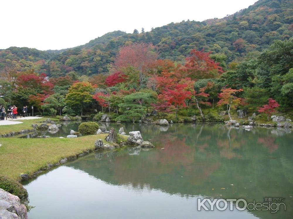 天龍寺曹源池庭園の紅葉