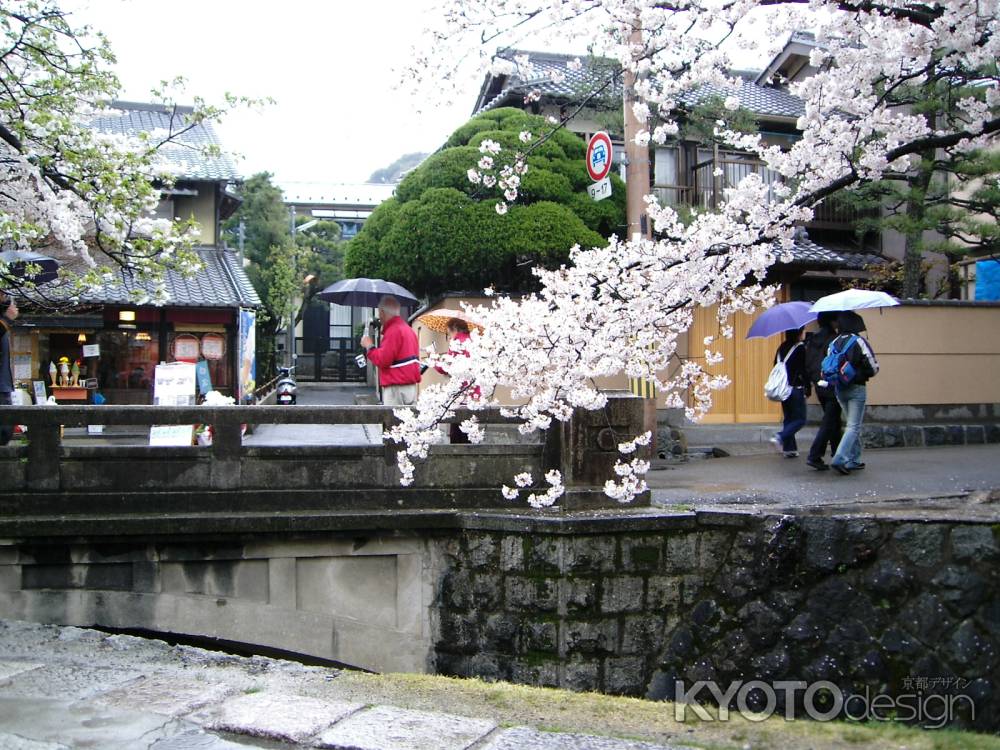 雨の銀閣寺道