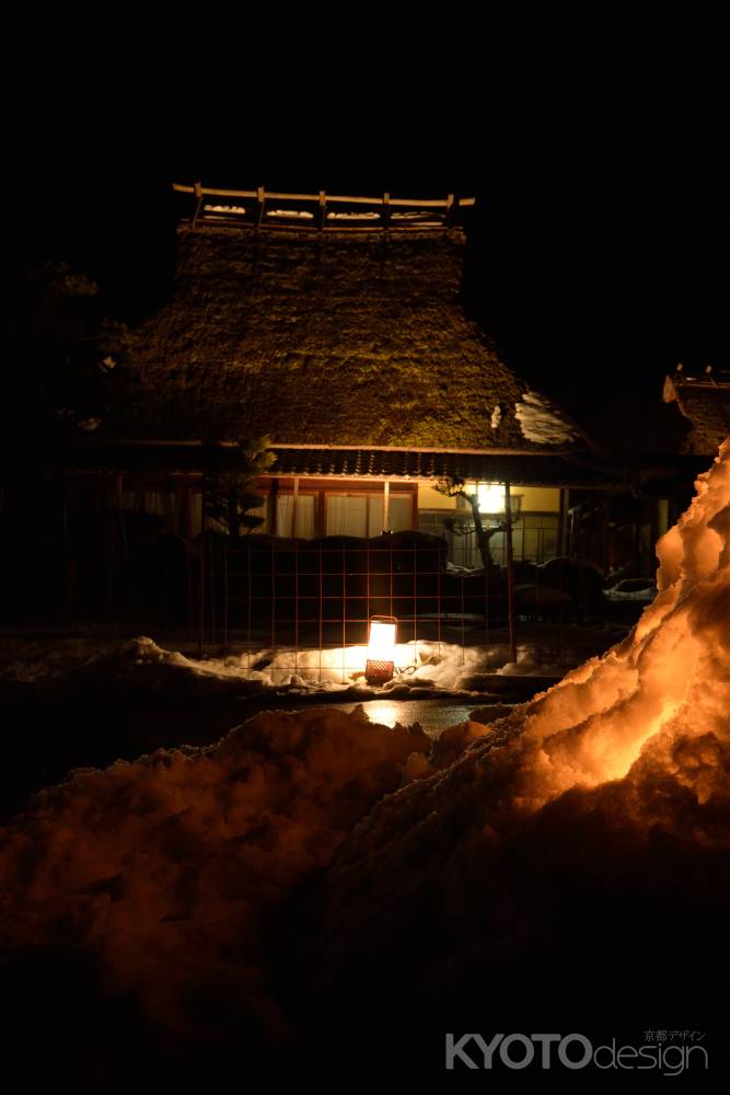 雪に照らされて