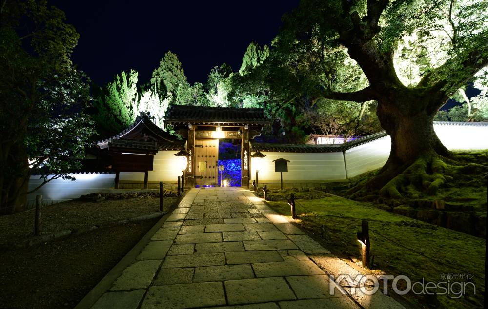 夜灯りの粟田御所