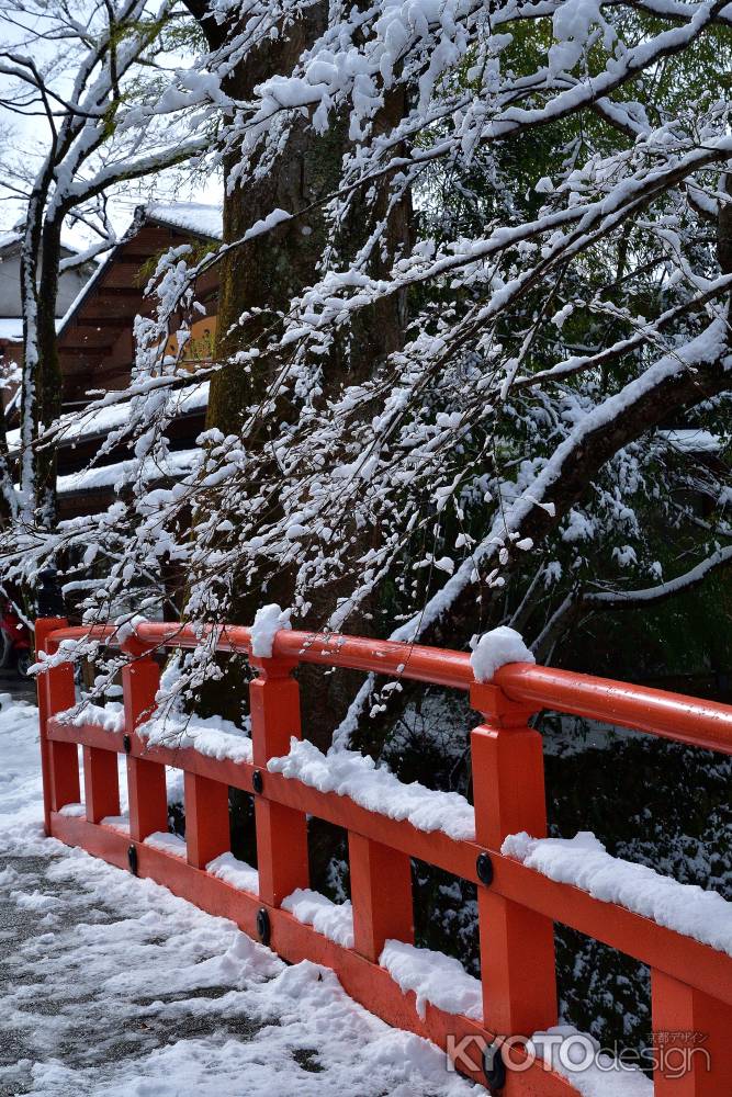 雪景色の朱印