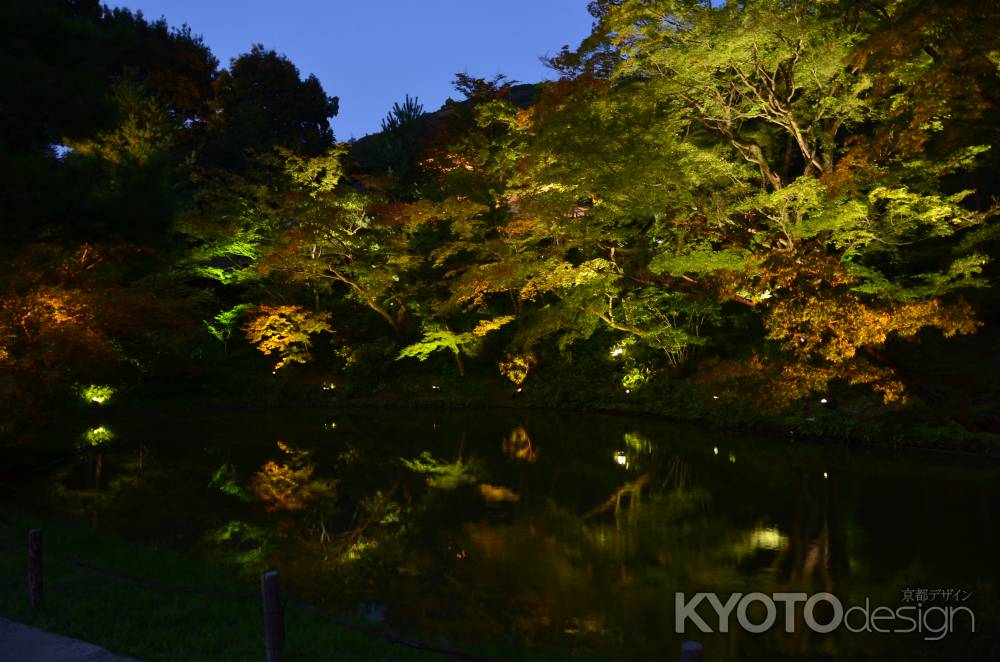 夏の夕べに映えて