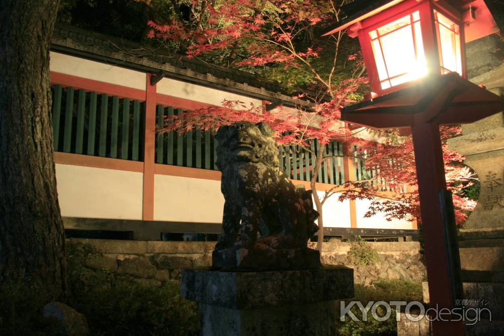亀岡の鍬山神社　ライトアップ