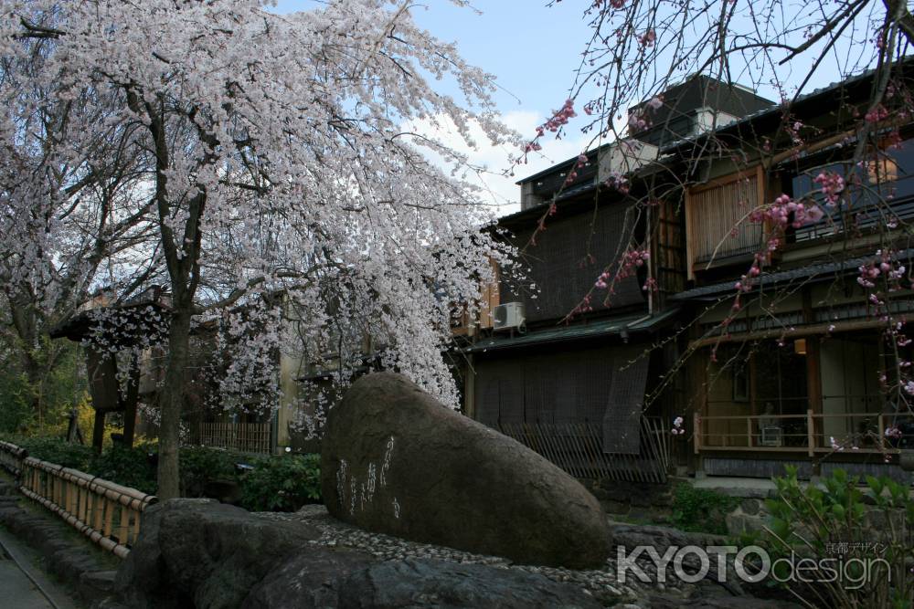 町家と桜