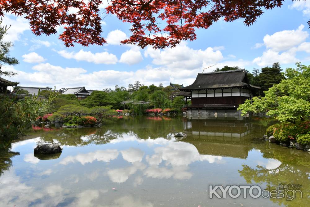 皐月の時期の平安神宮　栖鳳池