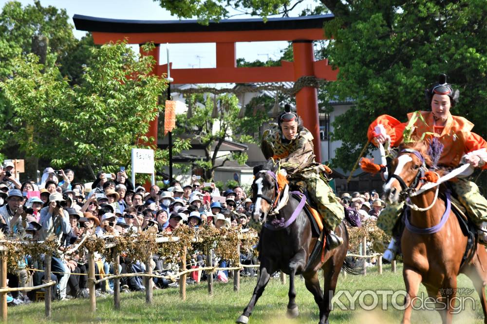 疾走する賀茂競べ馬