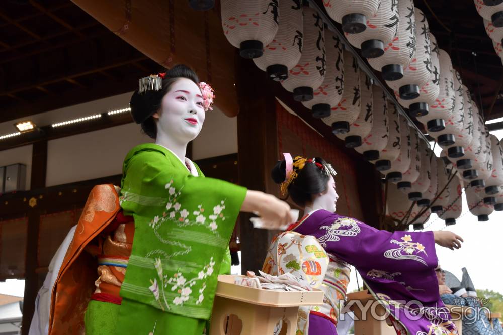 八坂神社,節分祭,祇園甲部歌舞会舞踊奉納後豆まき