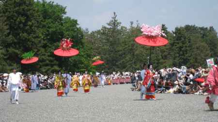 葵祭　花傘と婦人列