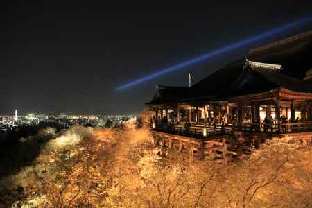 夜の清水寺　ライトアップ
