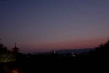 高台寺からの夕暮れ