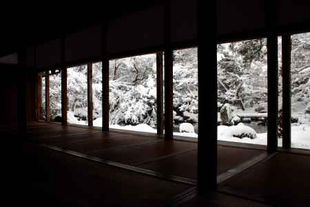 洛北　蓮華寺の雪景色