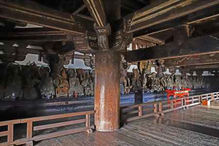 東福寺三門の上層階（許可を得て撮影）